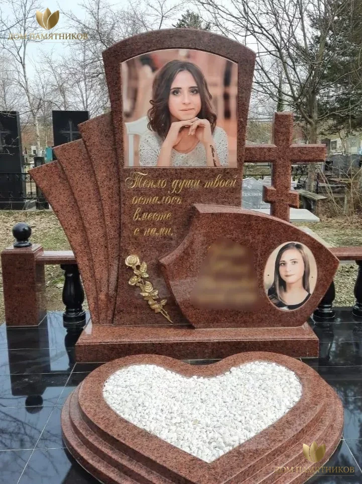 Элитный памятник Нежность с сердцем 54